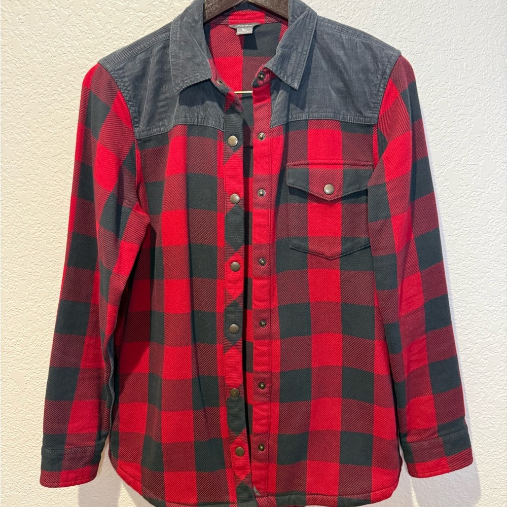 Eddie Bauer Red/Black Shacket Sz S
